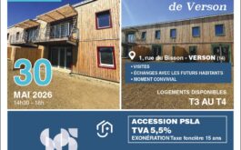 PORTES OUVERTES A VERSON : DECOUVREZ L&rsquo;HABITAT PARTICIPATIF SAMEDI 30 MAI A 14H30